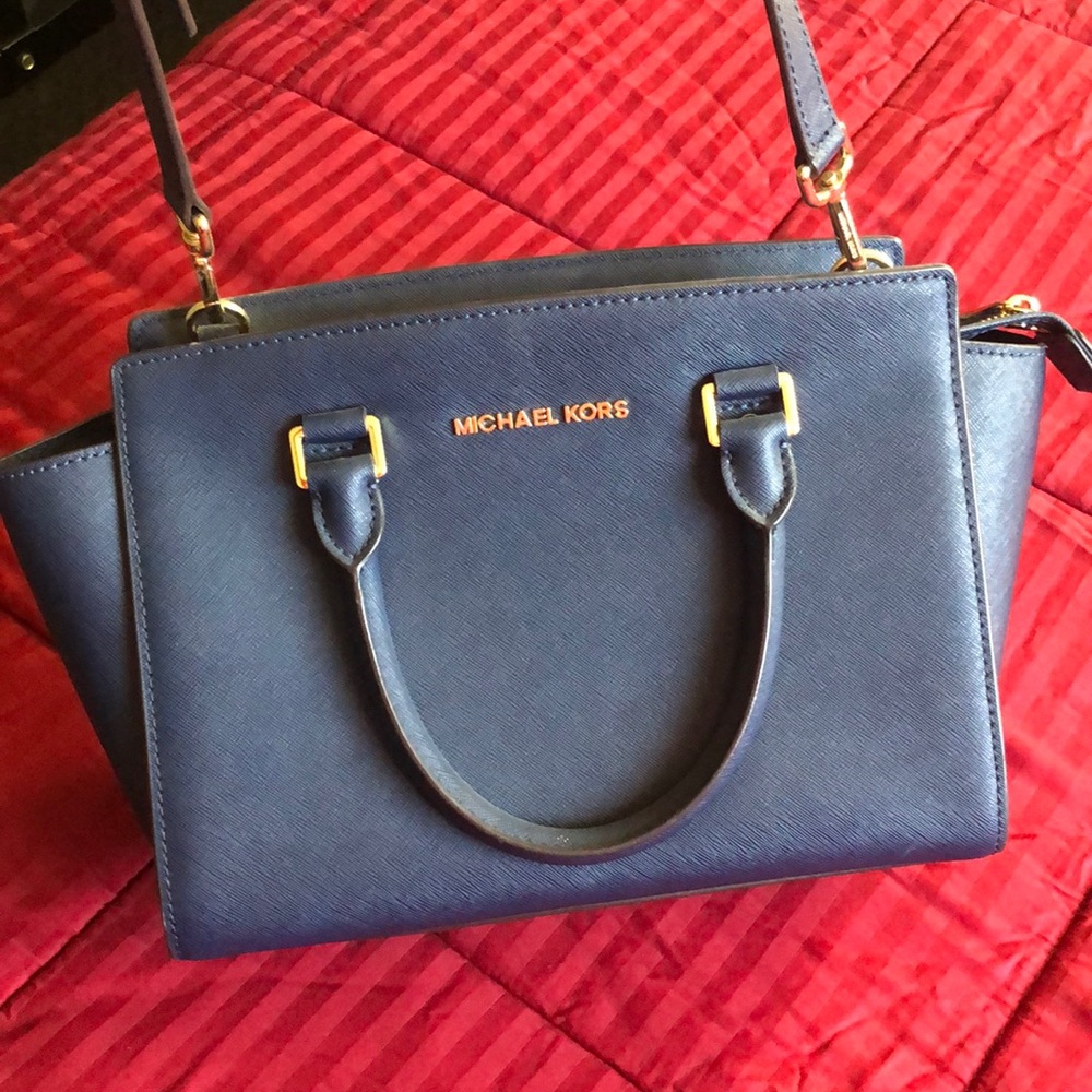 Dark Blue Michael Kors Purse